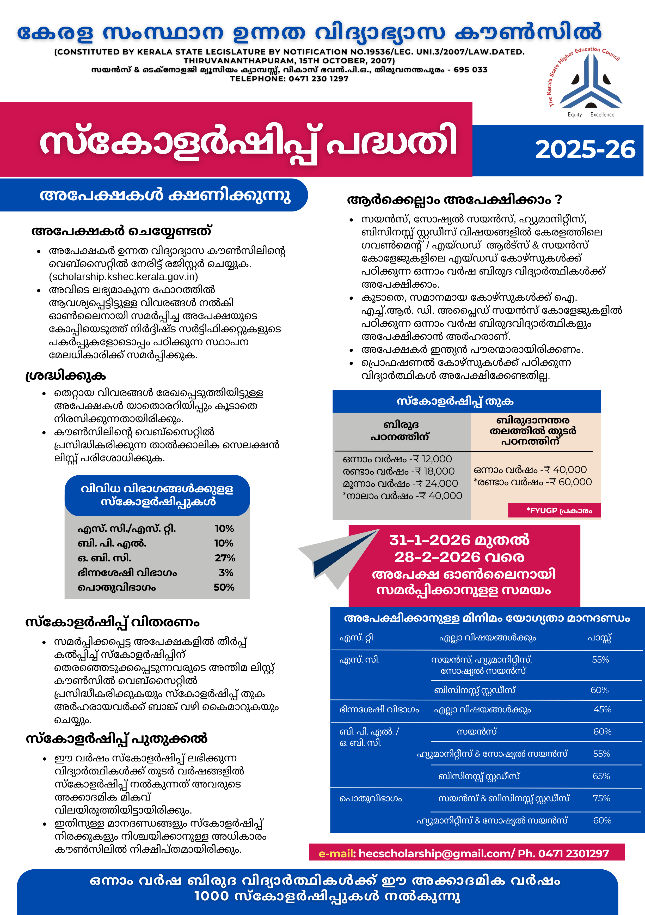 Applications Open for UG Fresh Scholarship 2025–26 